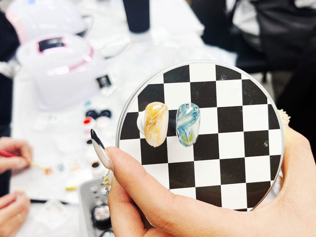 네일 젤아트 기초 디자인 작업 과정