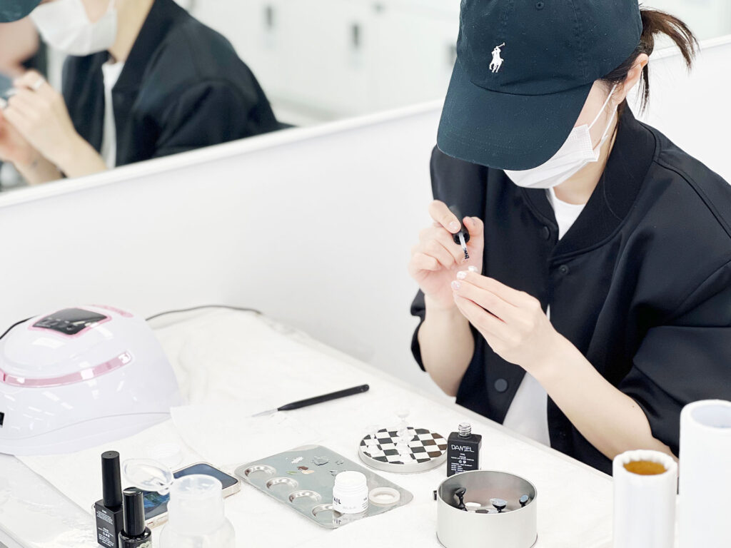 네일 젤아트 디테일 표현 과정